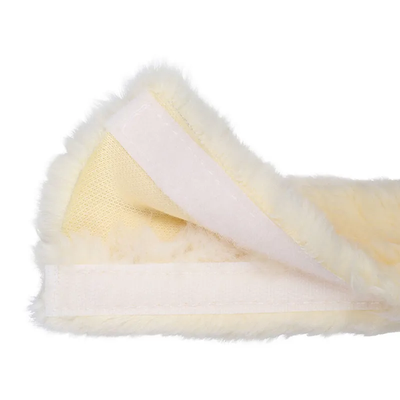 QHP Fur Bridle Cover - Cream-2