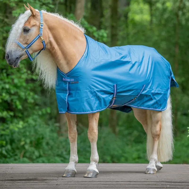 Bucas Freedom 150g Detachable Neck Turnout Rug - Blueberry-3