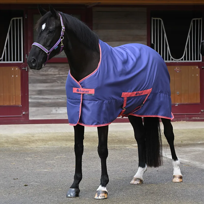 Bucas Freedom Twill Stable Sheet - Navy/Grape