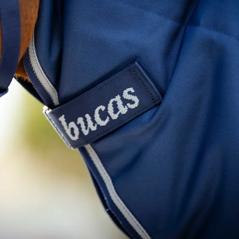 Bucas Quilt Combi 150g Stable Neck Cover - Navy/Silver-5