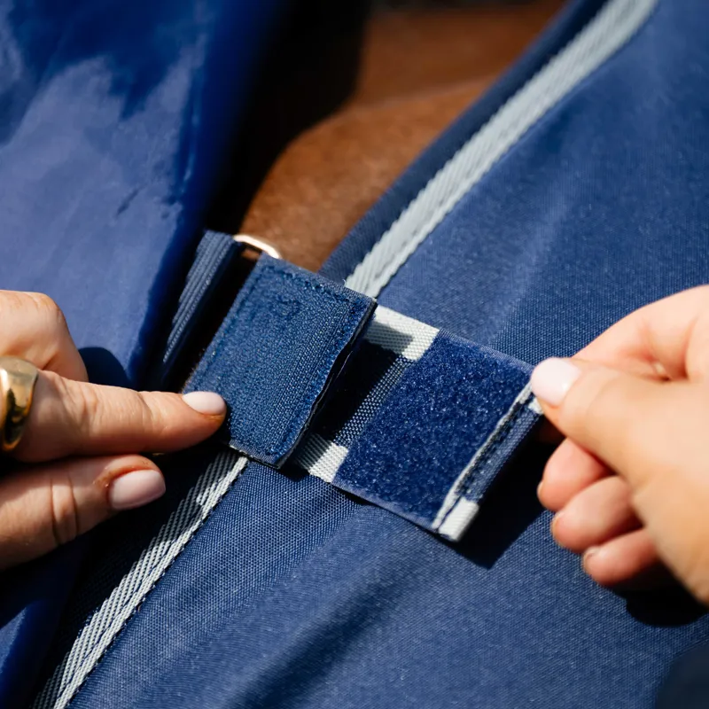 Bucas Quilt Combi 150g Stable Neck Cover - Navy/Silver-4