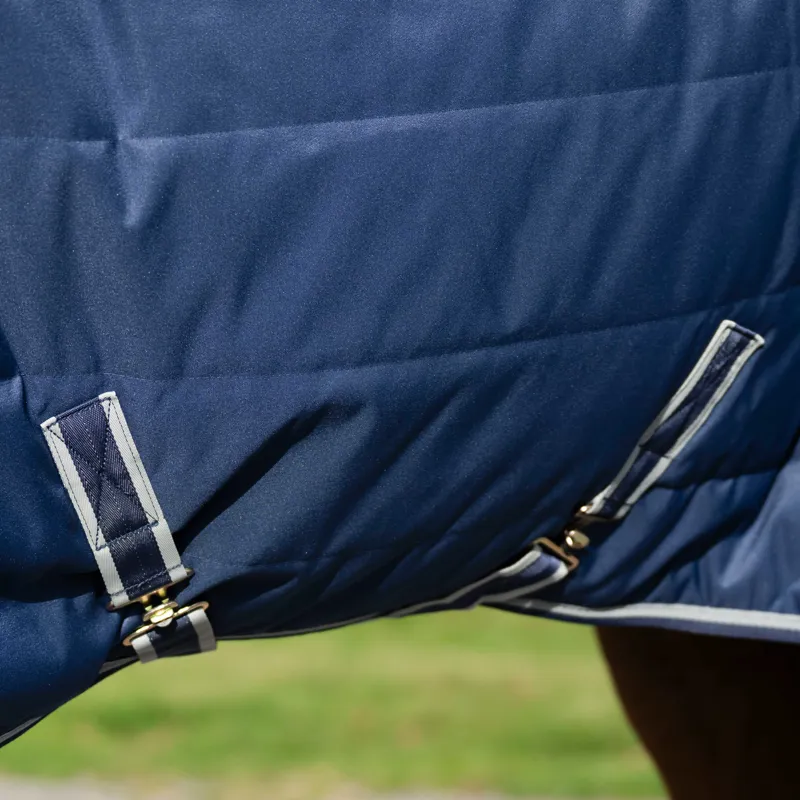 Bucas Quilt 50g Stable Rug with Silk-Feel Lining - Navy/Silver-4
