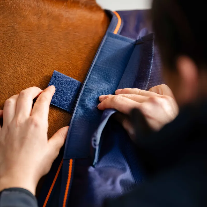 Bucas Therapy 150g  Liner Rug - Navy/Orange-10