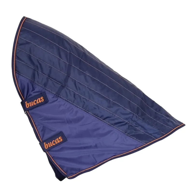 Bucas Therapy Cooler Rug Neck Cover - Navy/Orange-1