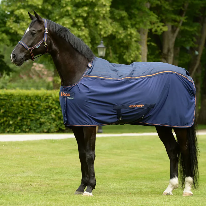 Bucas Therapy Big Neck Cooler Rug - Navy/Orange-4