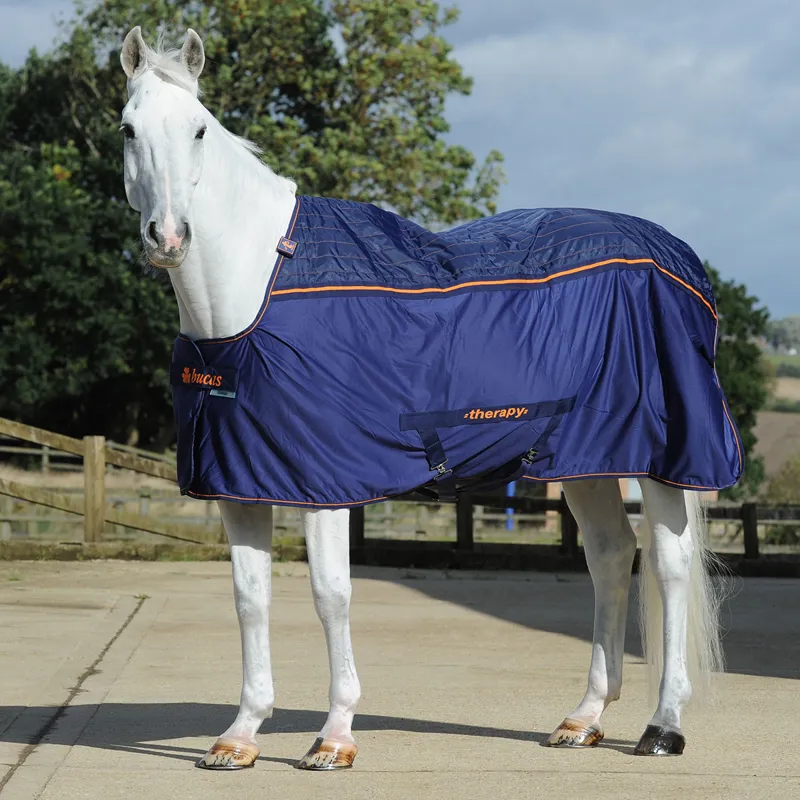 Bucas Therapy Big Neck Cooler Rug - Navy/Orange-2