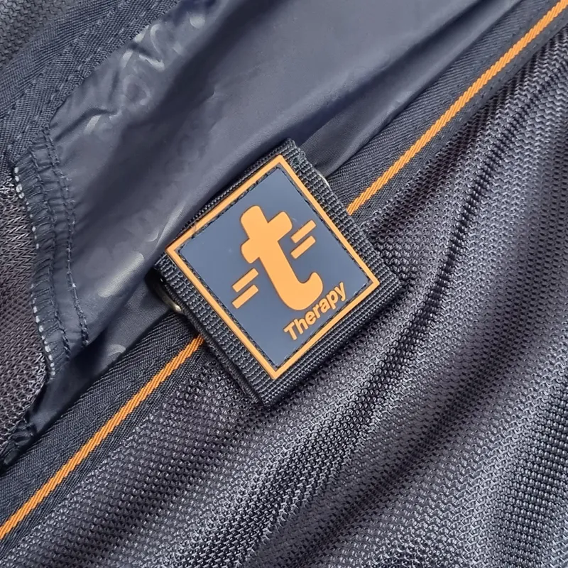 Bucas Therapy Mesh Cooler Rug - Navy/Orange-9