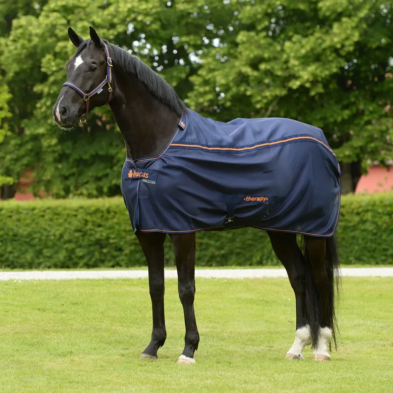 Bucas Therapy Mesh Cooler Rug - Navy/Orange