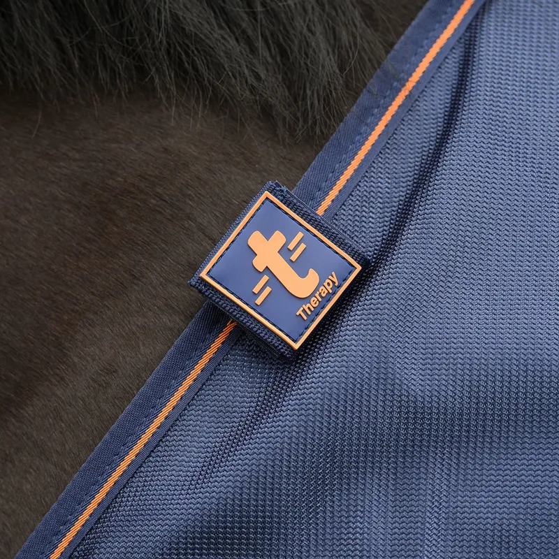 Bucas Therapy Mesh Cooler Rug - Navy/Orange-3