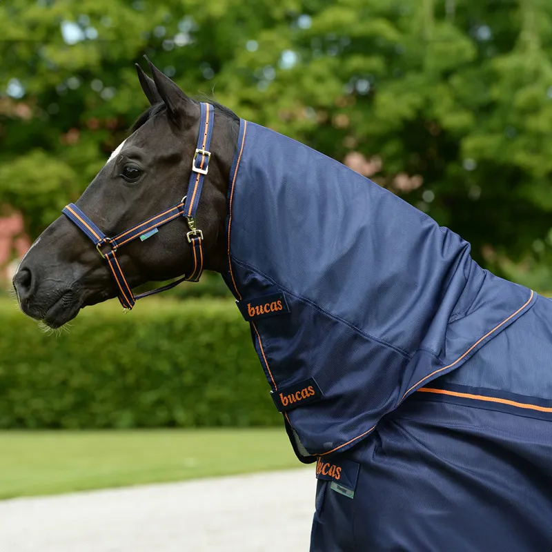 Bucas Therapy Mesh Neck Cover - Navy/Orange