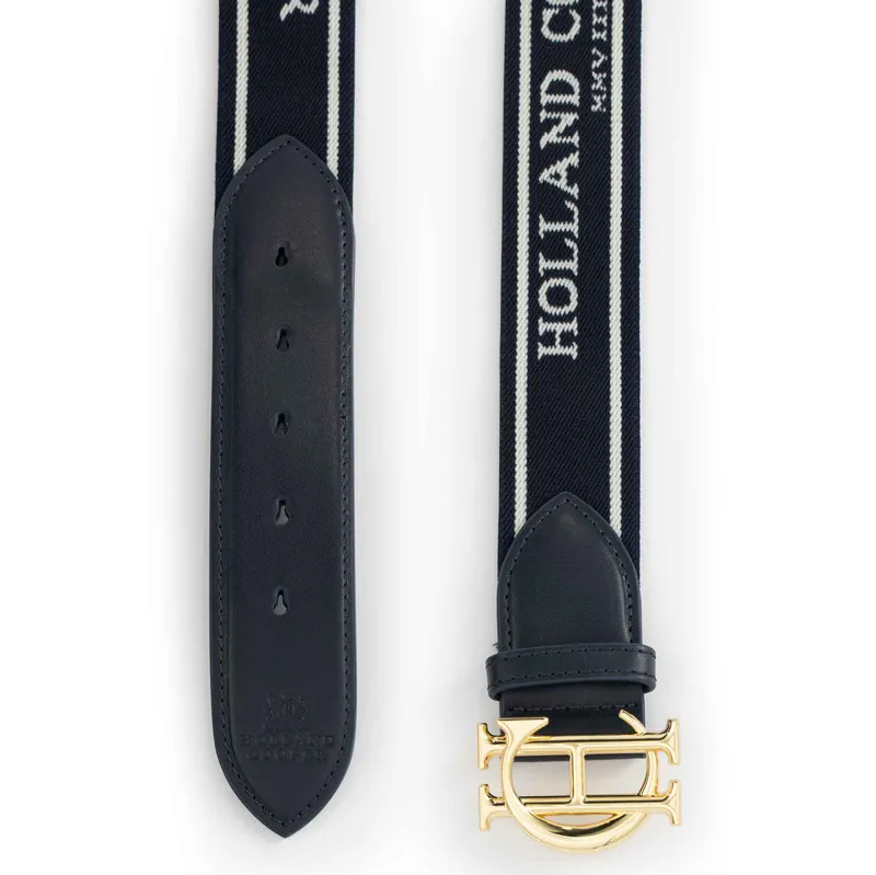 Holland Cooper Burghley Logo Ladies Belt - Ink Navy-4