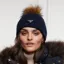 Holland Cooper Burghley Bobble Hat - Ink Navy
