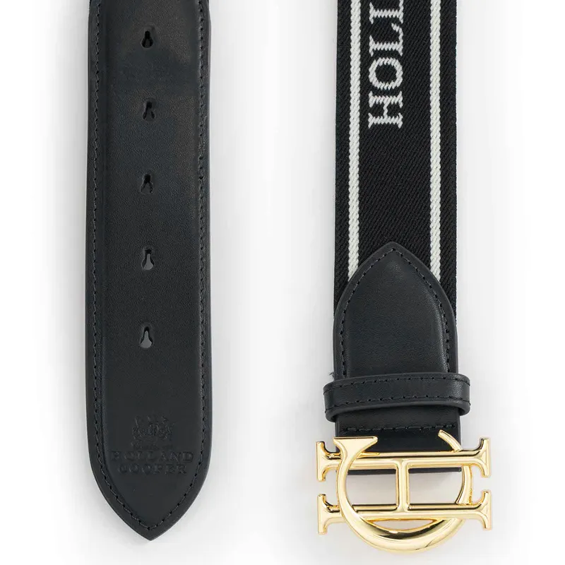 Holland Cooper Burghley Logo Ladies Belt - Black-4