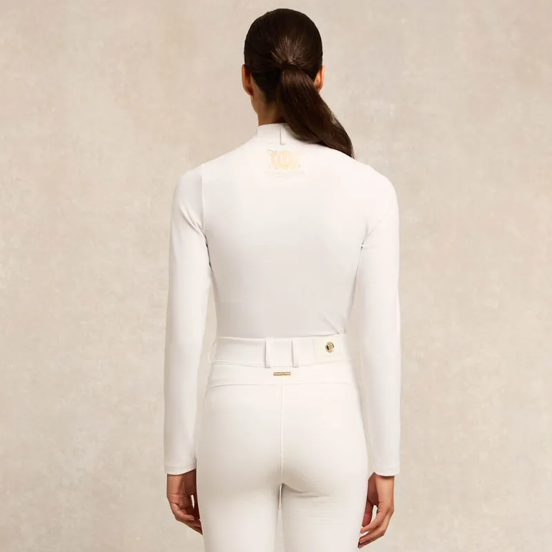 Holland Cooper Burghley Long Sleeve Ladies Base Layer - White-2