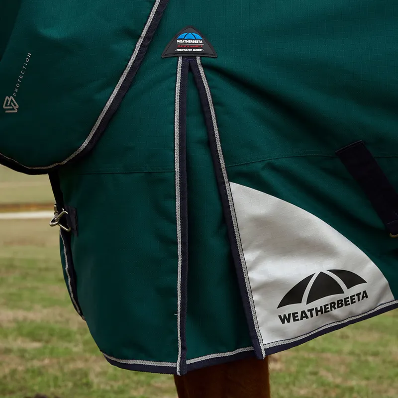 WeatherBeeta ComFiTec Plus Dynamic 100g High Neck Turnout Rug - Green-6