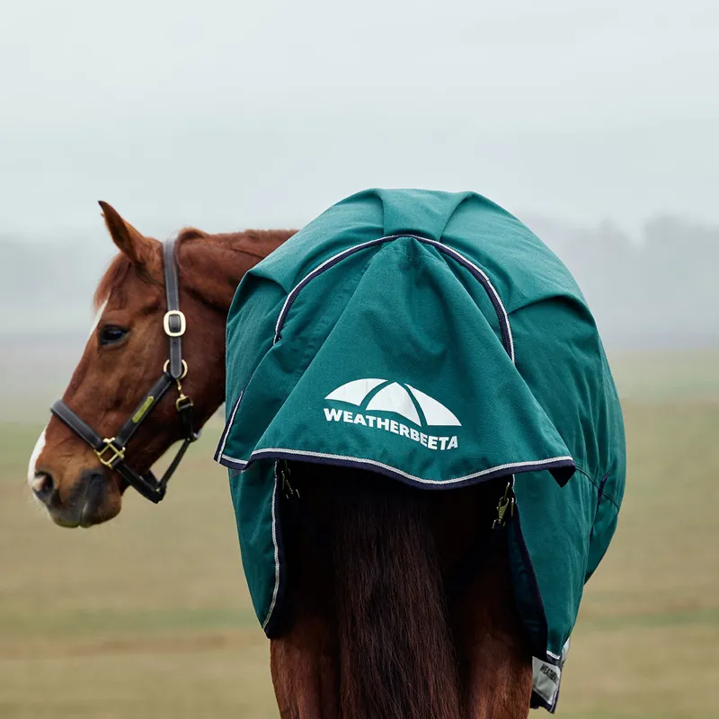 WeatherBeeta ComFiTec Plus Dynamic 100g High Neck Turnout Rug - Green-5