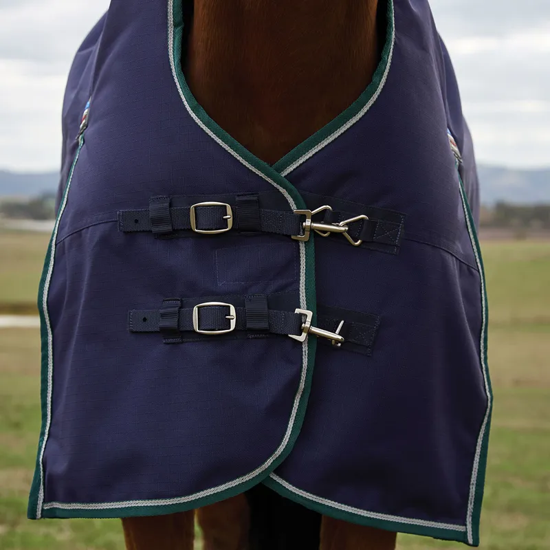 WeatherBeeta ComFiTec Plus Dynamic 220g High Neck Turnout Rug - Navy-2