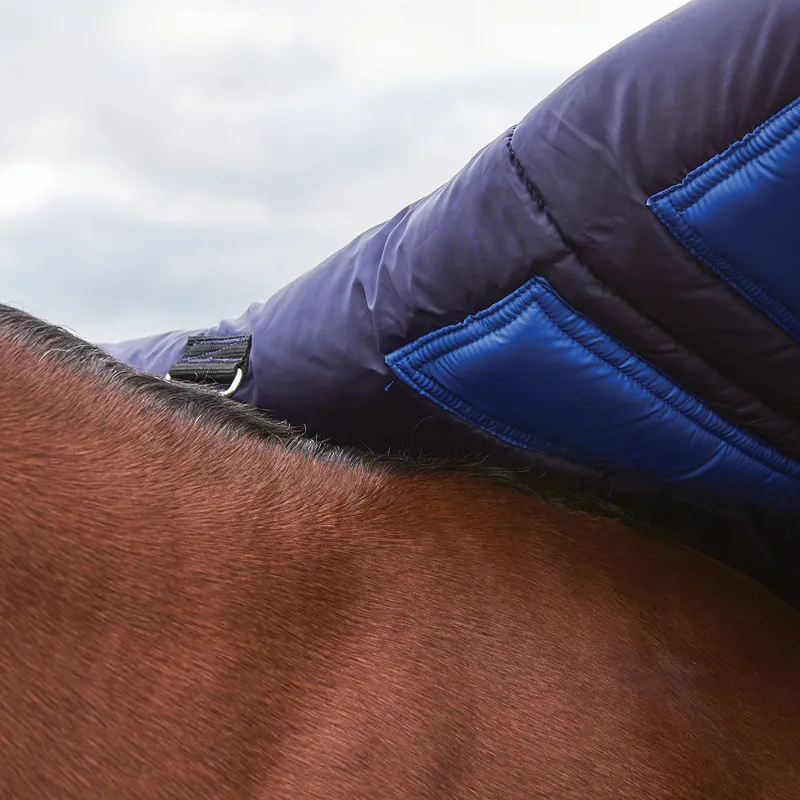 WeatherBeeta ComFiTec Plus Dynamic 220g High Neck Turnout Rug - Navy-5