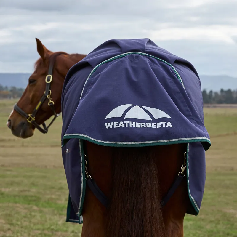 WeatherBeeta ComFiTec Plus Dynamic 0g Standard Neck Turnout Rug - Navy-6