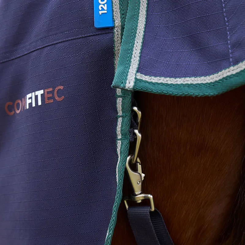 WeatherBeeta ComFiTec Plus Dynamic 0g Standard Neck Turnout Rug - Navy-2