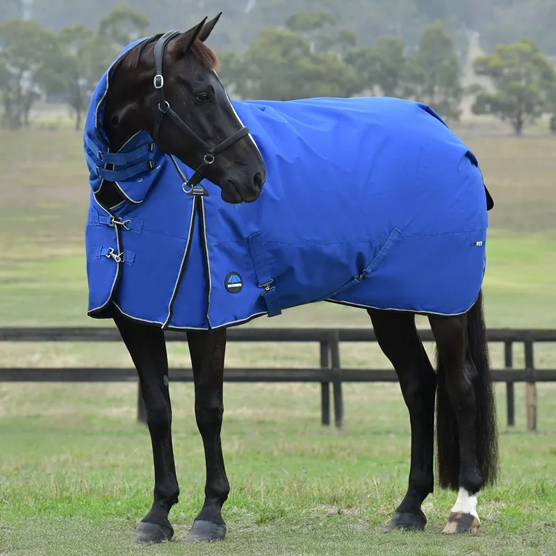 WeatherBeeta ComFiTec Essential 220g Combo Turnout Rug - Cobalt/Black-2