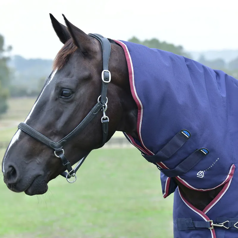 WeatherBeeta ComFiTec Essential 50g Combo Turnout Rug - Navy/Burgundy-7
