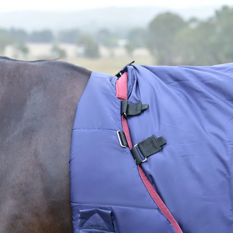 WeatherBeeta ComFiTec Essential 50g DetachANeck Turnout Rug - Navy-5