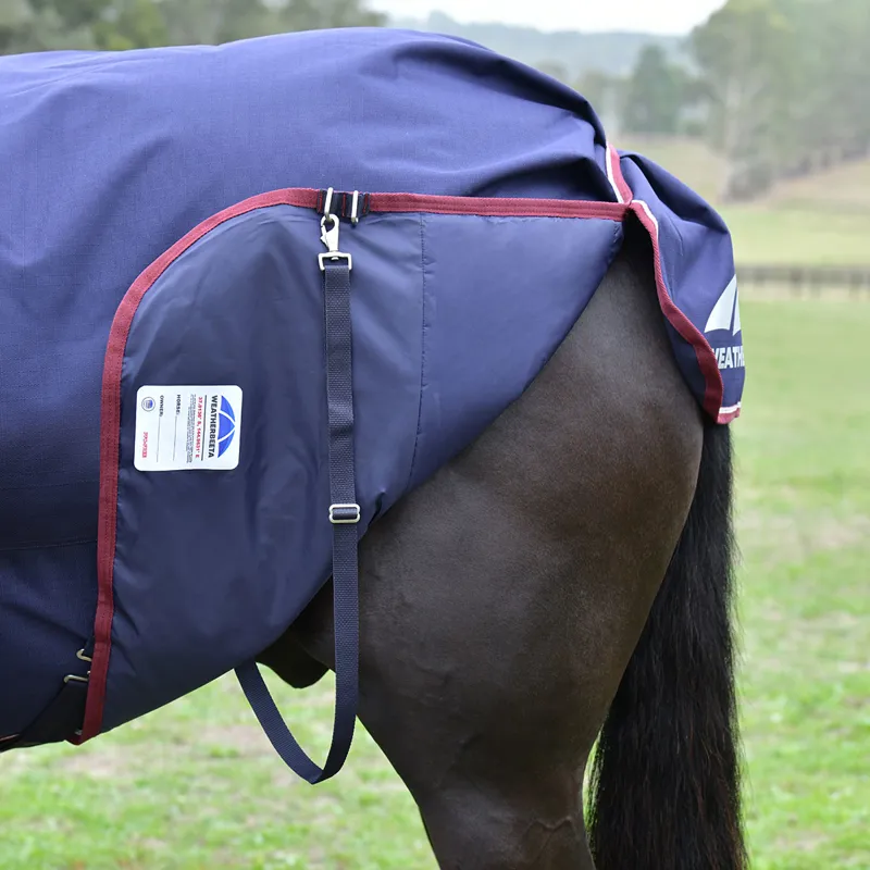 WeatherBeeta ComFiTec Essential 50g DetachANeck Turnout Rug - Navy-4