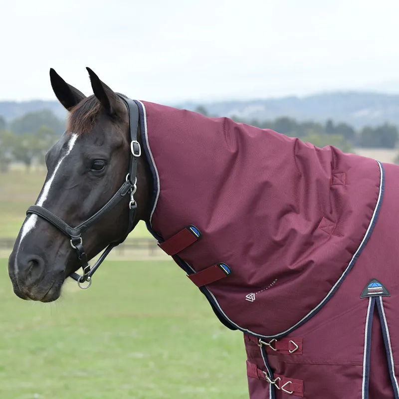 WeatherBeeta ComFiTec Essential 0g Turnout Neck Cover - Burgundy/Navy