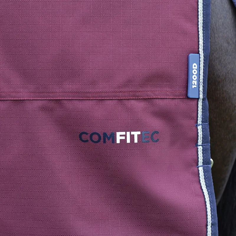 WeatherBeeta ComFiTec Essential 50g Standard Turnout Rug - Burgundy-6