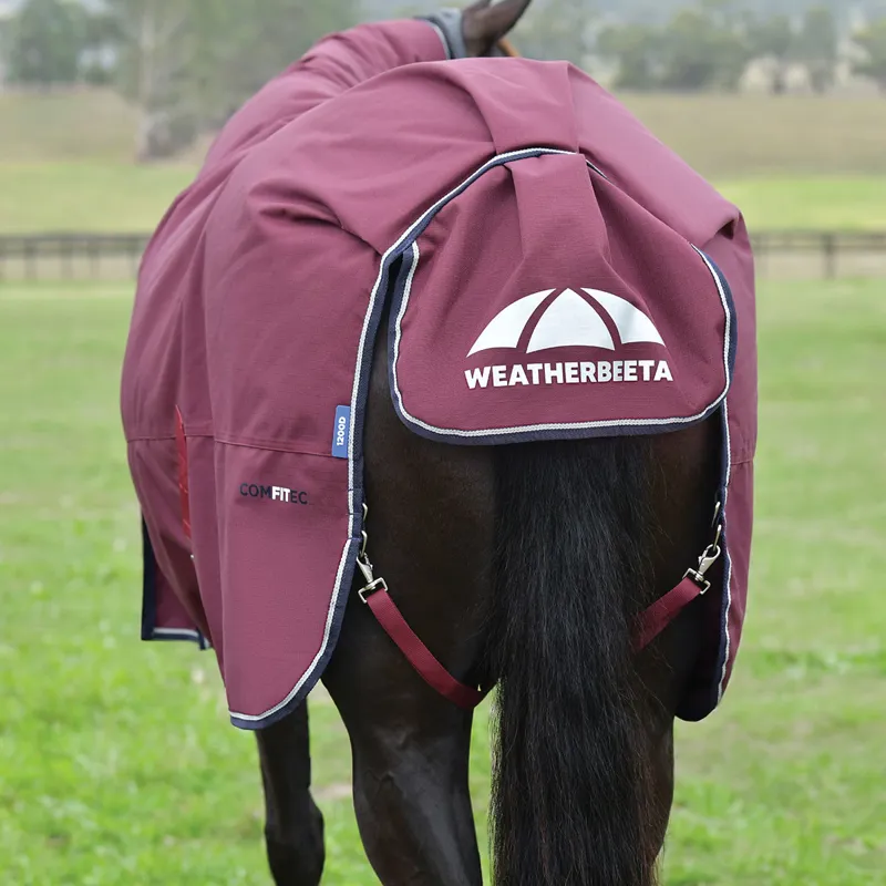 WeatherBeeta ComFiTec Essential 50g Standard Turnout Rug - Burgundy-1