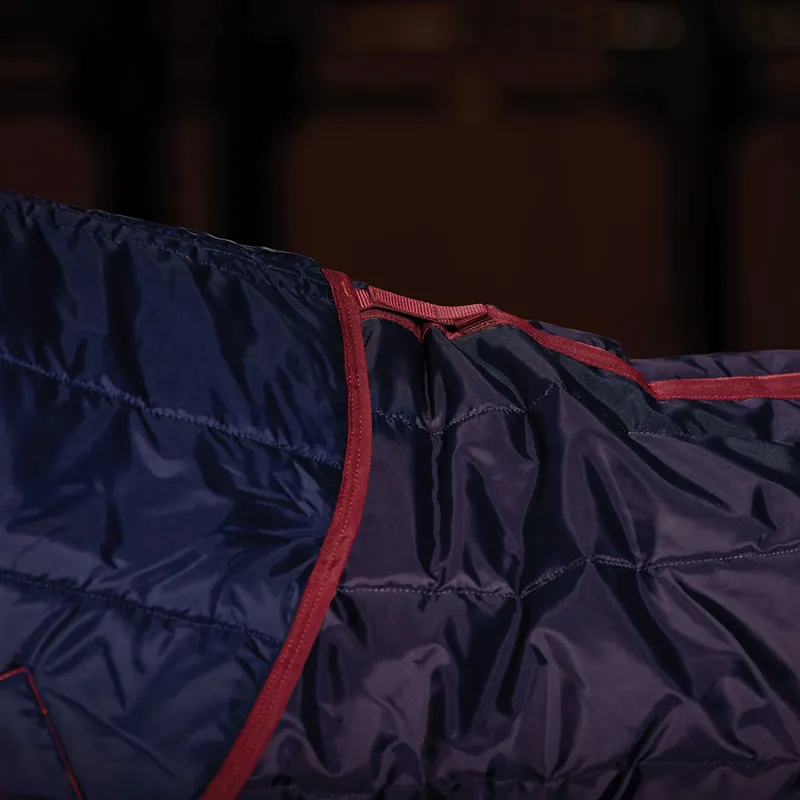 WeatherBeeta ComFiTec 210D Channel Quilt 100g Combo Stable Rug - Navy-1