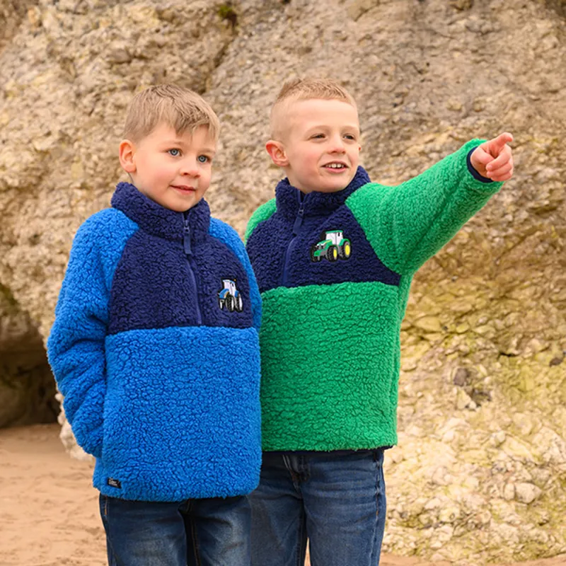 Lighthouse Caden Junior Boys Fleece - Blue Tractor-3