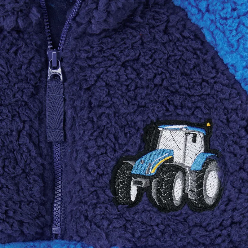 Lighthouse Caden Junior Boys Fleece - Blue Tractor-2