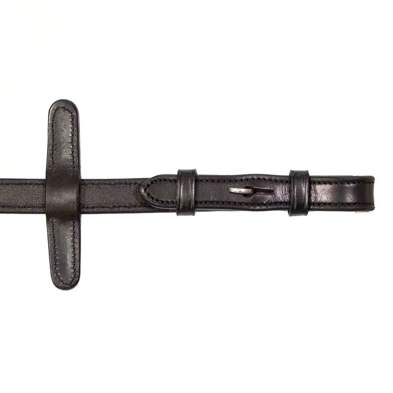 Henry James Calfskin Supergrip Reins with Stoppers - Black-3
