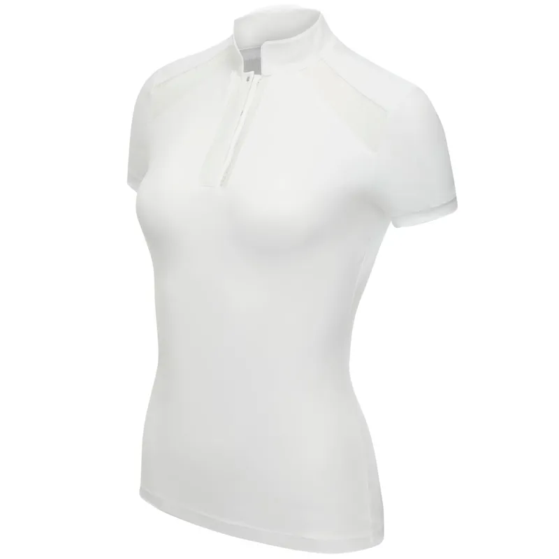 LeMieux Camille Short Sleeve Ladies Competition Shirt - White-3
