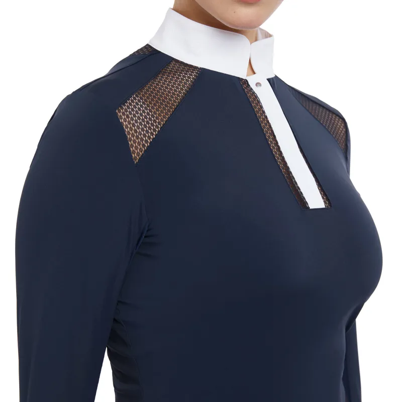 LeMieux Camille Long Sleeve Ladies Competition Shirt - Navy -8