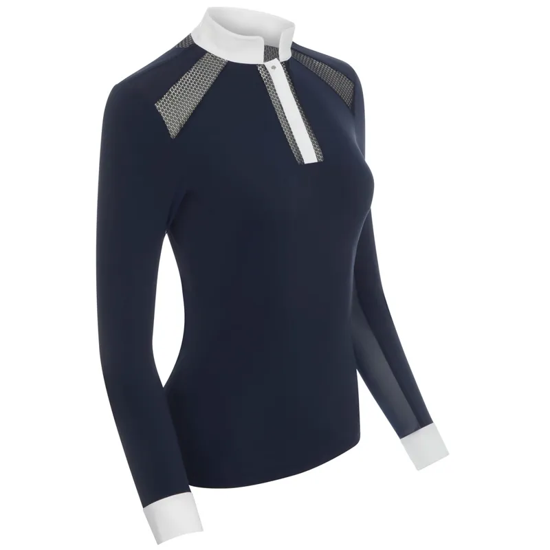 LeMieux Camille Long Sleeve Ladies Competition Shirt - Navy -4
