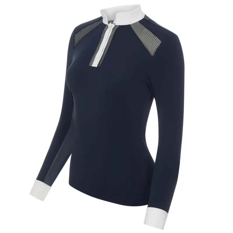 LeMieux Camille Long Sleeve Ladies Competition Shirt - Navy -3