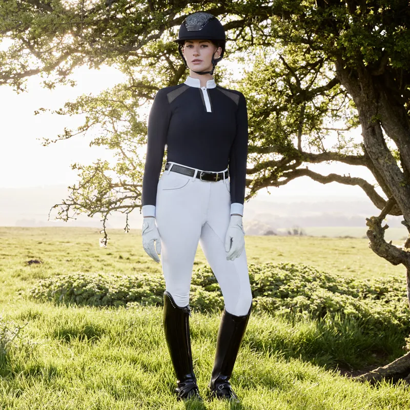 LeMieux Camille Long Sleeve Ladies Competition Shirt - Navy -2