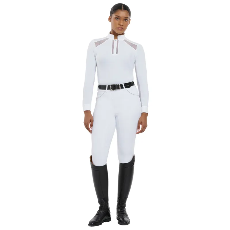 LeMieux Camille Long Sleeve Ladies Competition Shirt - White-10