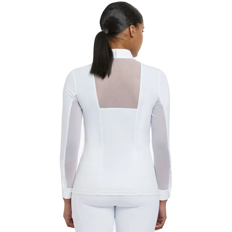 LeMieux Camille Long Sleeve Ladies Competition Shirt - White-8