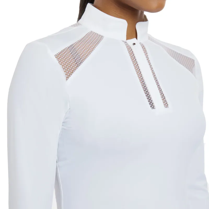 LeMieux Camille Long Sleeve Ladies Competition Shirt - White-7