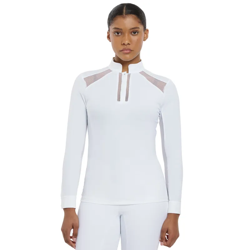 LeMieux Camille Long Sleeve Ladies Competition Shirt - White-1