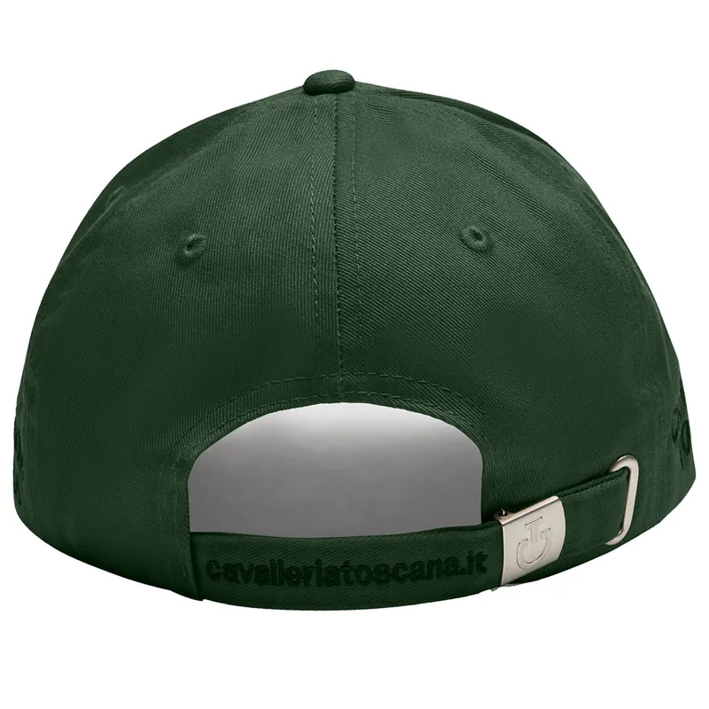 Cavalleria Toscana Logo Cotton Unisex Cap - Jungle Green/Black-1