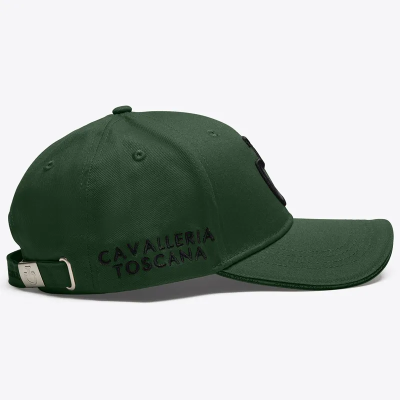 Cavalleria Toscana Logo Cotton Unisex Cap - Jungle Green/Black-2