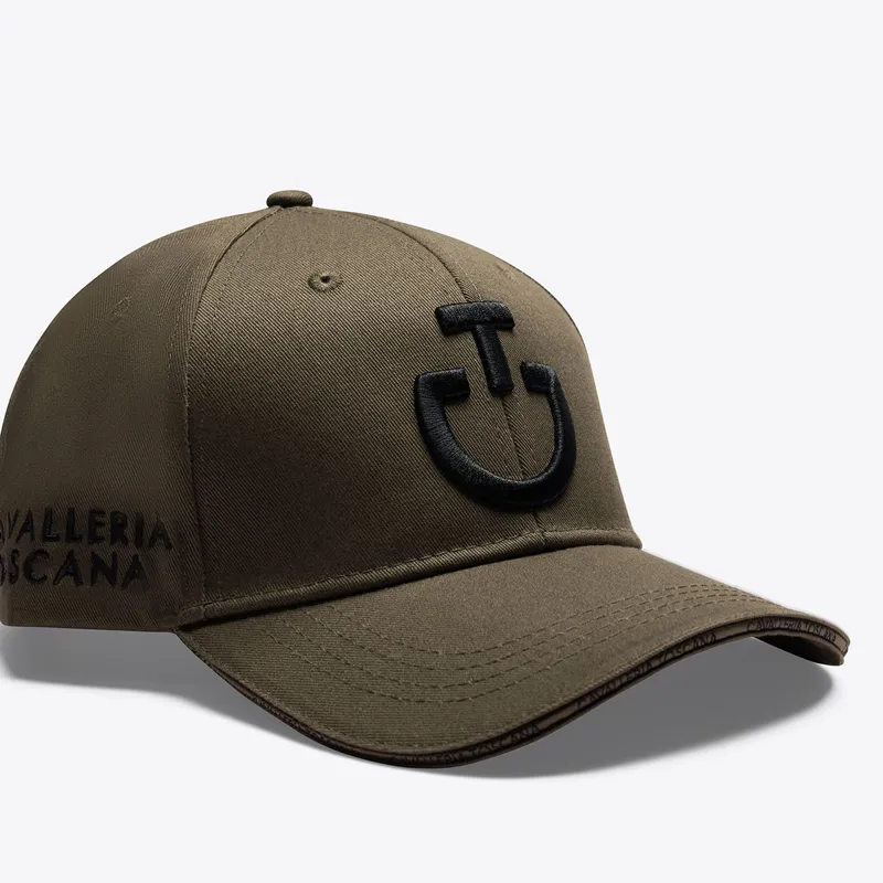 Cavalleria Toscana Logo Cotton Unisex Cap - Walnut/Black-1