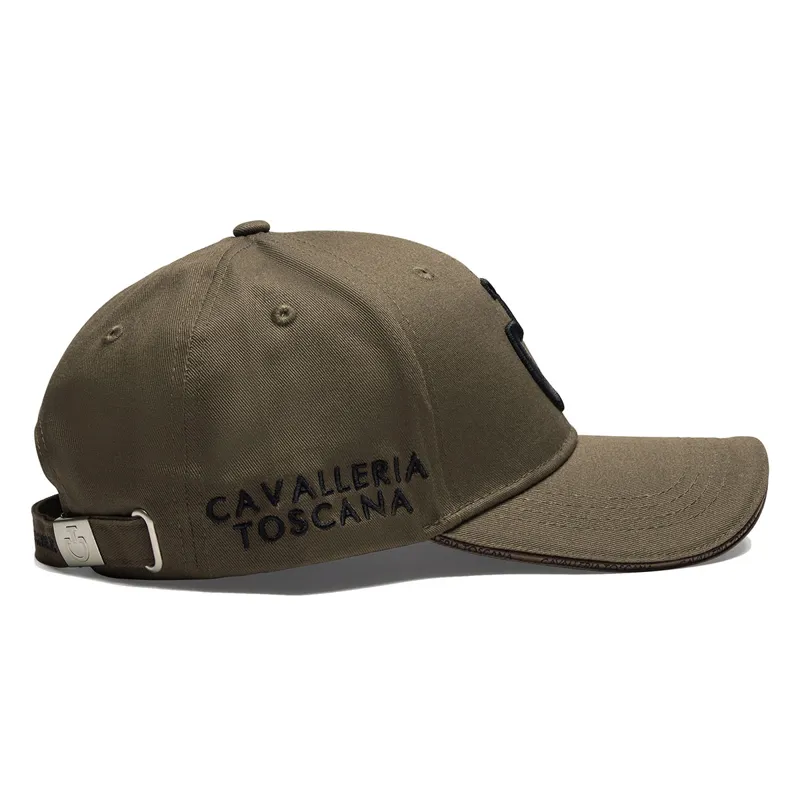 Cavalleria Toscana Logo Cotton Unisex Cap - Walnut/Black-2