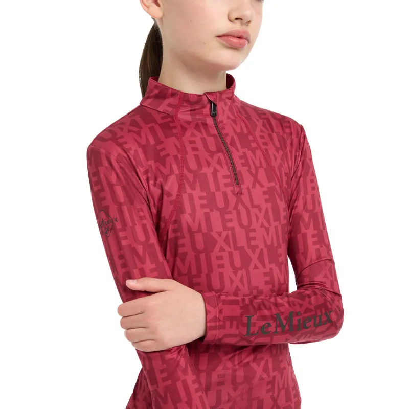 LeMieux Young Rider Casey Junior Long Sleeve Base Layer - Ember-6