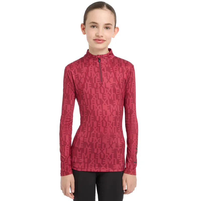 LeMieux Young Rider Casey Junior Long Sleeve Base Layer - Ember-4